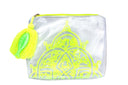 Sandy Shores: Transparent Pouch with a Splash of Color