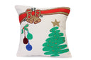 Artisanal Splendor: Hand-Embroidered Tree Cushion with a touch of Gold