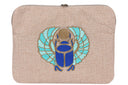 "Scarab Shield Laptop Sleeve with a touch of Gold"