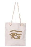 "Horus Vision Hand-Embroidered Tote Bag"