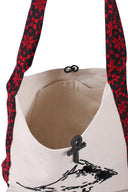 "Desert Threads Explorer" - Hand-Embroidered Cross Bag