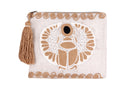 Handcrafted Scarab Linen Pouch