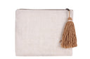 Handcrafted Scarab Linen Pouch