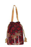 Gilded Palm Dreams - Etamin Drawstring Bag