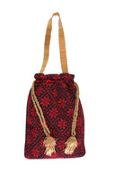 Gilded Palm Dreams - Etamin Drawstring Bag