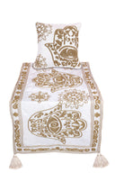 Golden Hamsa Serenity Table Runner