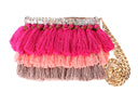 It's raining tassels! Fun and playful colorful cross bag with three color