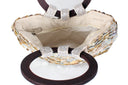 "Ivory Bloom Button Bag"