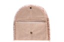 Oceanic Opulence: Shell and Pearl Envelope Linen Clutch