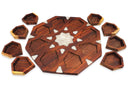 Rustic Elegance: Wooden Serving Platter with Epoxy Detailing