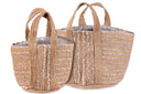 Sandsational Style: The Burlap Sequined Beach Bag (Small)