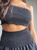 Layered Elastic Mini Skirt