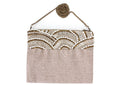 Hand-Beaded Linen Cross Bag