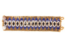 "Golden Mosaic Hand-Beaded Bracelet"