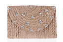 "Crystal Dune - Hand-Woven Clutch
