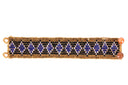 "Golden Mosaic Hand-Beaded Bracelet"