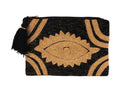 "Golden Gaze" - Hand-Embroidered Clutch