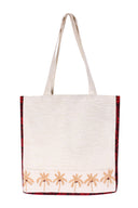 "Sunset Palms Embroidered Tote"
