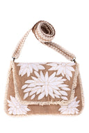 "Daisy Dune Crossbody" - Hand-Embroidered Cross Bag