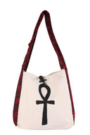 "Ankh Essence" - Hand-Embroidered Cross Bag