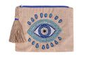 Eye-catching Beauty: Hand-beaded Linen Eye Clutch
