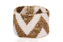 Hand-Beaded Zig-Zag  Bracelet