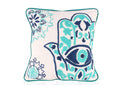 "Mint Hamsa Serenity Cushion"