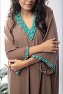 Sparkle in the Sun with the Galabeya Embellished with Turquoise Stones