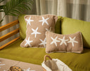 Hand-Knitted Oblong Beach House Star Cushion