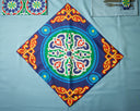 Khayameya Border: A Blue Tablecloth with a Stunning Inset