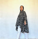 High-low Black & White Cotton Shirt