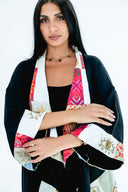 Laid-Back Luxury: The Patchwork-Infused Kimono in Black