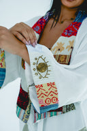 Laid-Back Luxury: The Patchwork-Infused Kimono in ًWhite