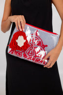 Sandy Shores: Transparent Pouch with a Splash of Color