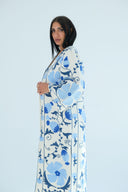 Blue Blossom Hand-Embroidered Kimono