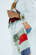 Laid-Back Luxury: The Patchwork-Infused Kimono in ًWhite