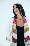 Laid-Back Luxury: The Patchwork-Infused Kimono in ًWhite