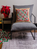 Blooming Cheer: Crochet Flowers Cushion