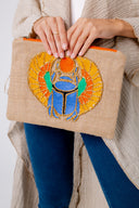 Exquisite Artistry on the Go: The Hand-Embroidered Scarab Clutch