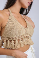 "Seaside Whispers: The Shell-Adorned Knitted Marvel"