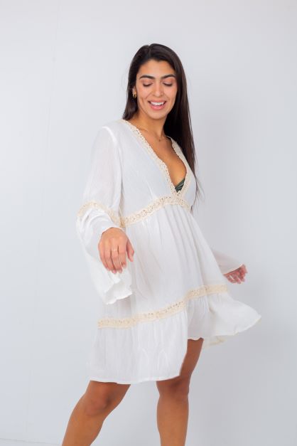 Glamour by the Shore: Multi-Layered Boho Chic Dress – Tawasol Egypt