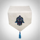 "Exquisite Embroidery: Handmade Kaf Design Runner"