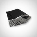 set of 6 black and silver placemats