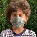 Striped Mask with elastic bands for kids.  -  Our masks are composed of 3 layers including a filter and a nose support