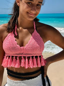 "Seaside Whispers: The Shell-Adorned Knitted Marvel"