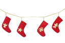 Christmas Decoration Banner with 4 dangling Khayameya stockings  (3 meters)