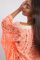 Beach cover-up in Coral Pink