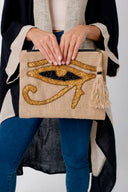 شنطة خيش عين حورس خرز