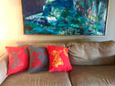 "Soulful Softness: Sufi Square Cushion"