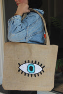 Eyes on the Prize: The Burlap Eye Tote